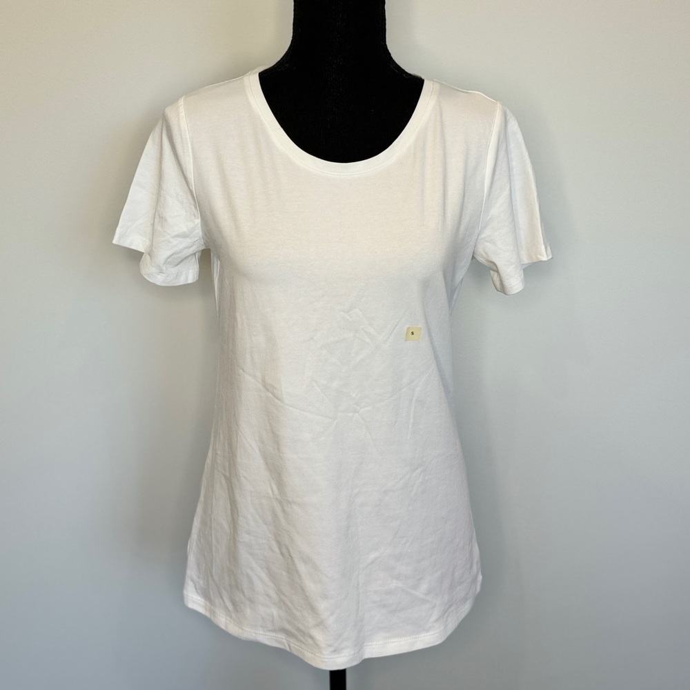 Ann Taylor Factory White Short Sleeve Women's T-Shirt (S)